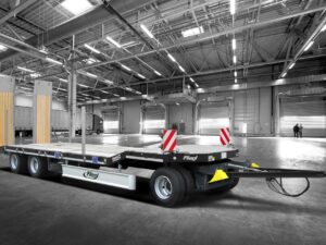 Niskonoseća prikolica sa okretnicom sa 3, 4 ili 5 osovina, savijena ili ravna serije DTS ili VTS